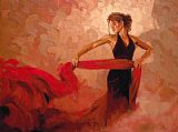 Mark Spain Crimson Passion painting